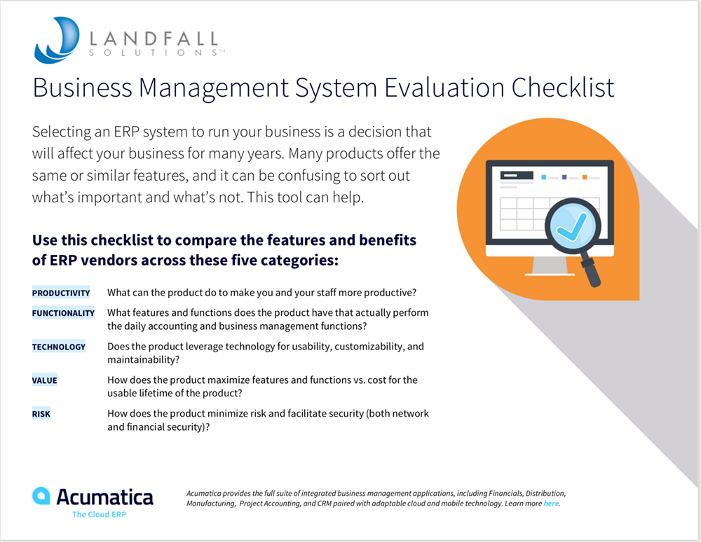 ERP Evaluation Checklist Cover